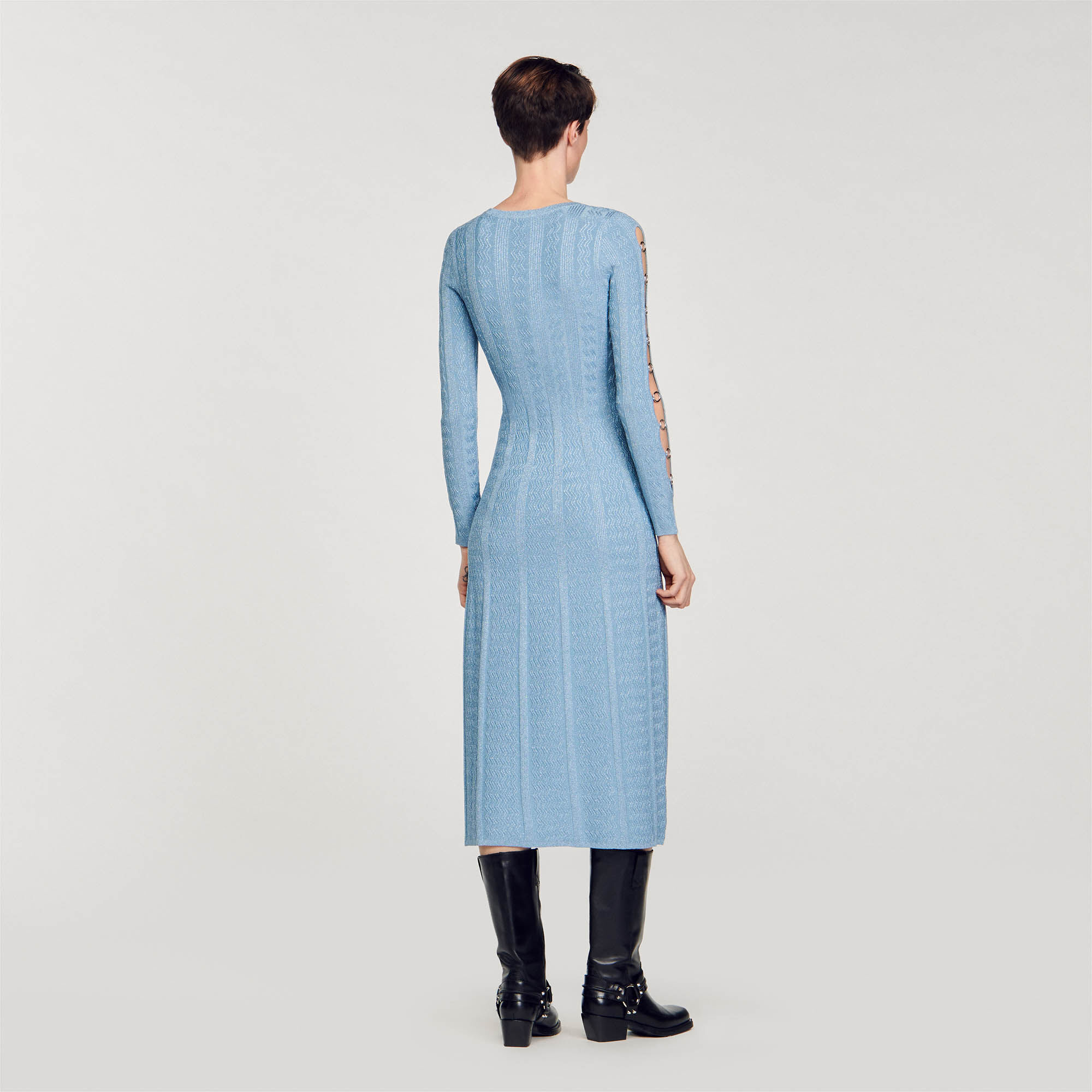 Sandro blue dress hotsell