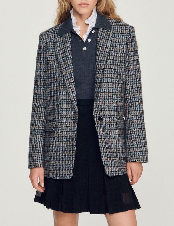 Checked tailored jacket - Jackets & Blazers | Sandro Paris