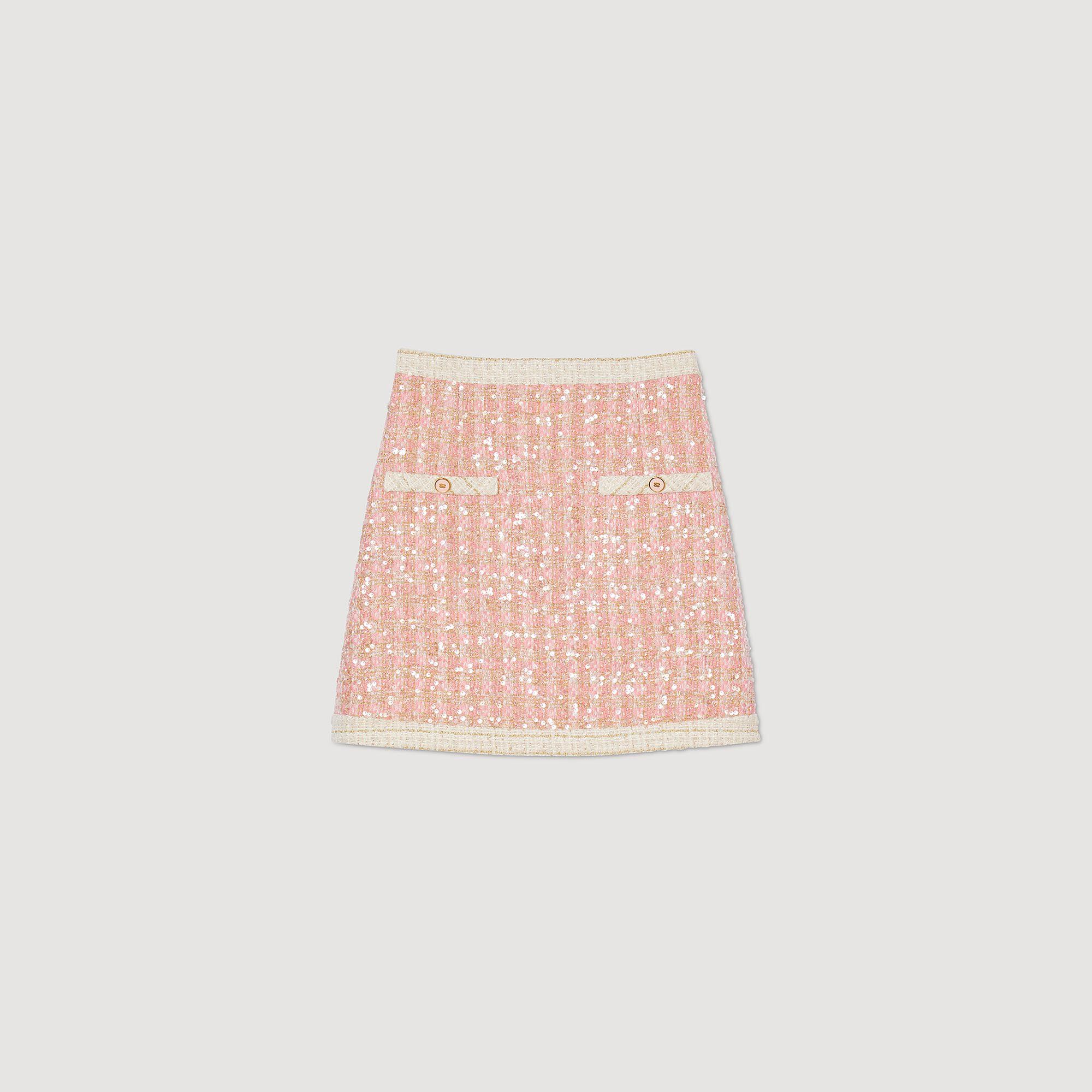 Rosa Short tweed skirt Skirts Sandro Paris
