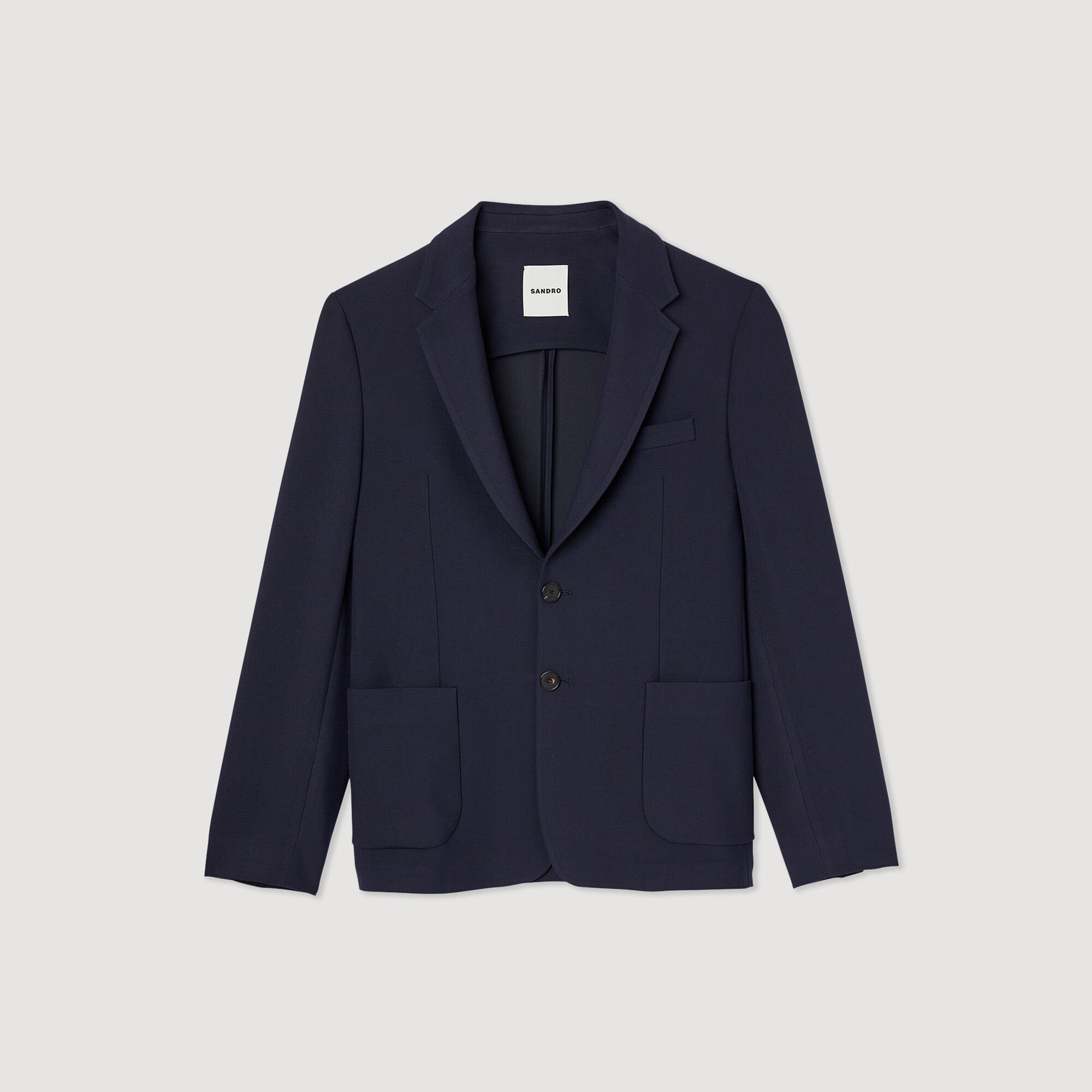 Blue unstructured blazer clearance