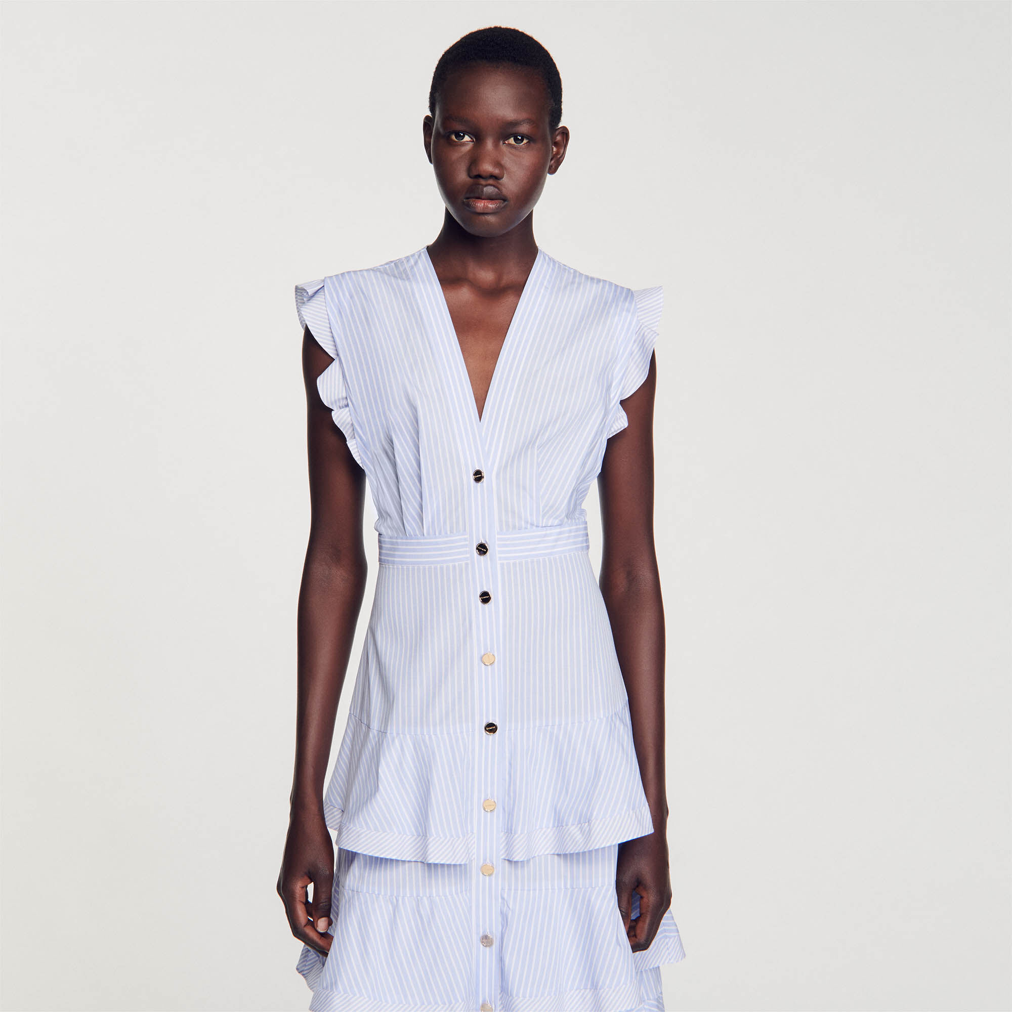 Sandro new arrivals ruffle dress