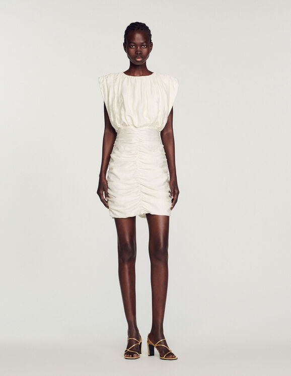 Short draped dress - Dresses | Sandro Paris