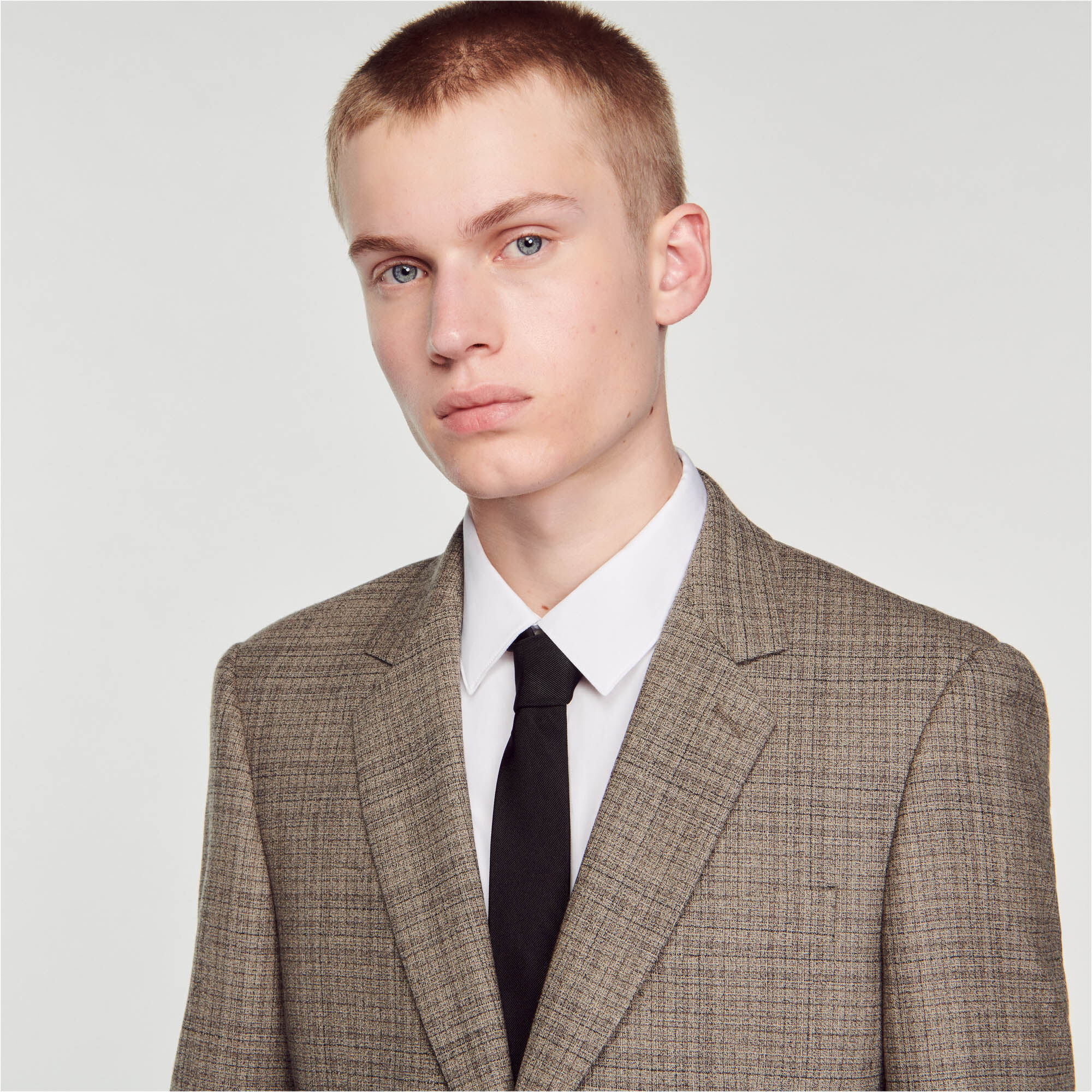Check Wool checked suit jacket - Suits & Blazers | Sandro Paris