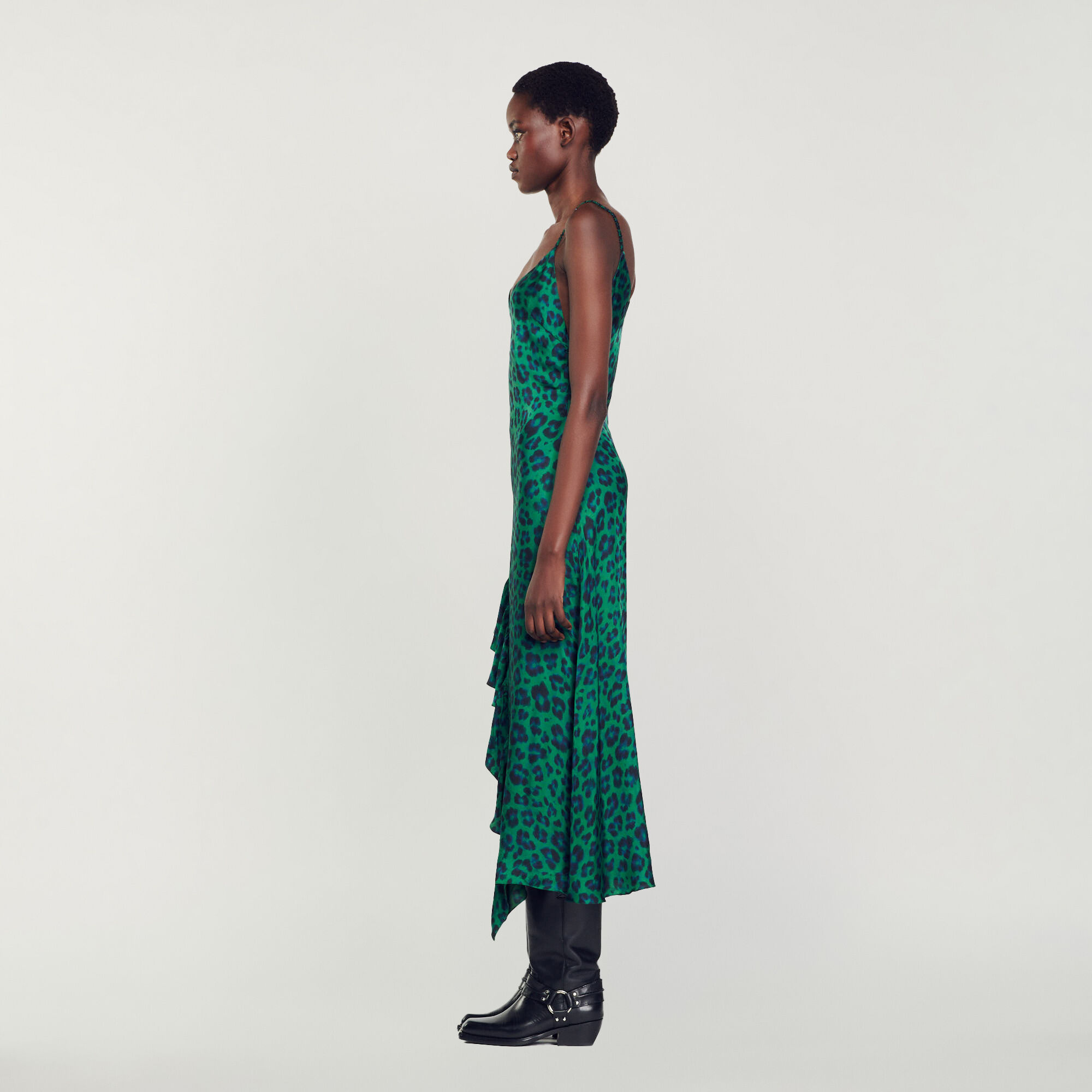 Robe shop leopard verte