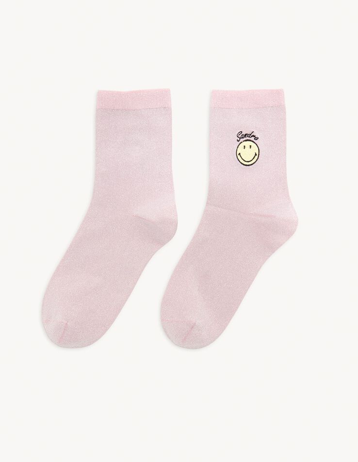 Sandro Smiley® Lurex socks with embroidery Select a size and. 2