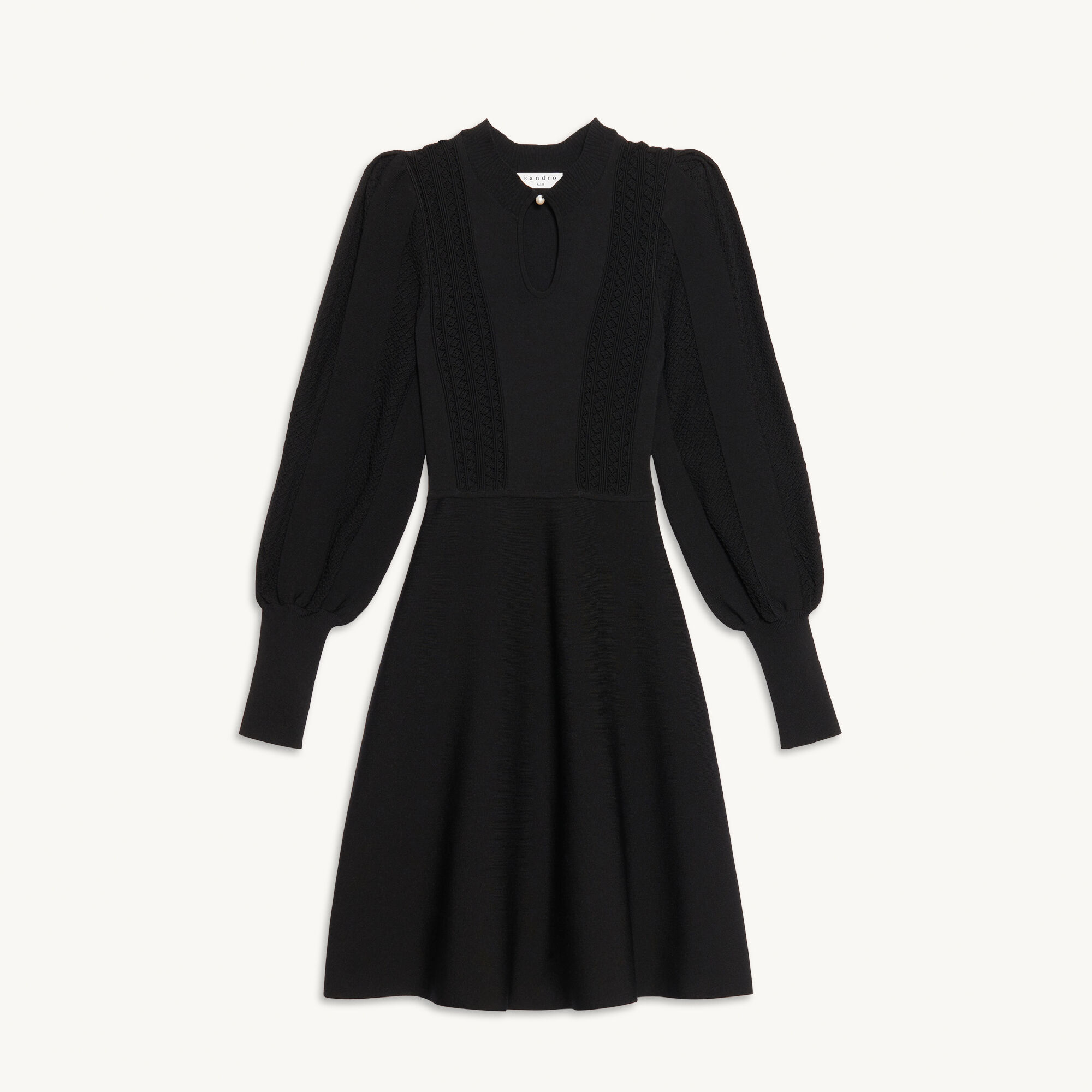 Pointelle knit dress Dresses Sandro Paris