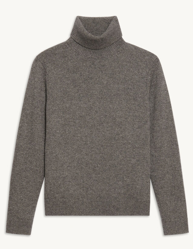 Sandro Roll neck wool and cashmere sweater Select a size and. 1