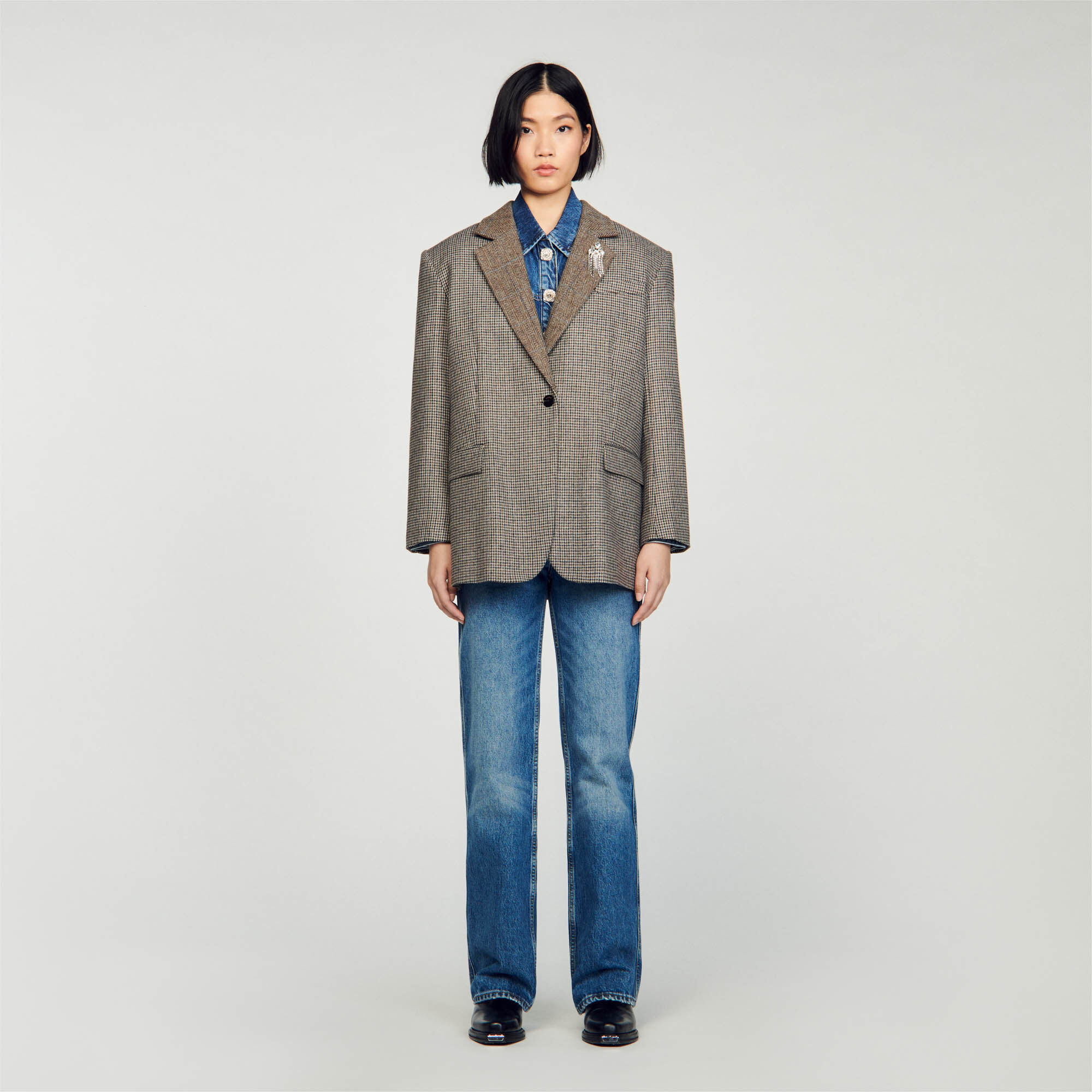 Houndstooth blazer