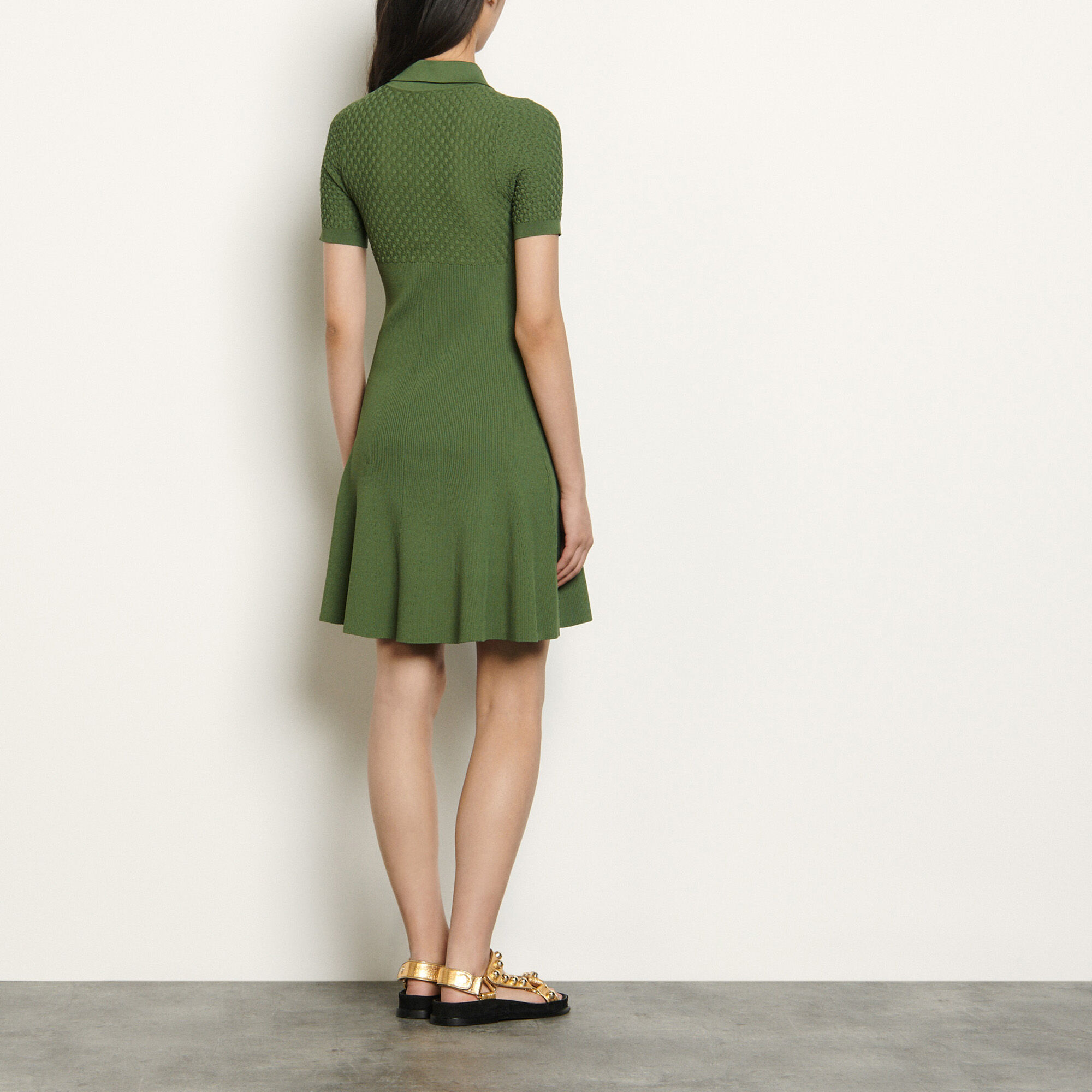 olive knit dress