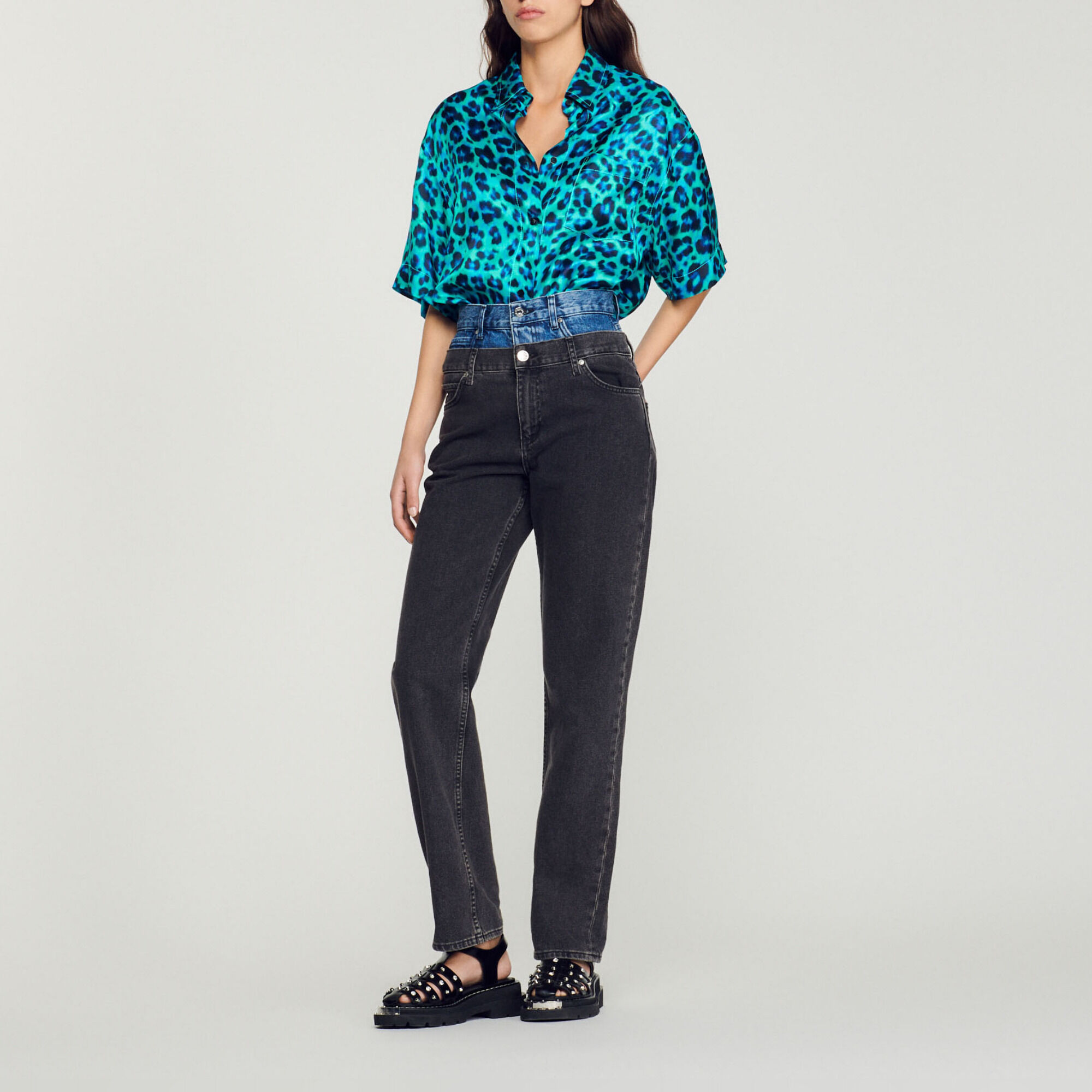 Oversized leopard shirt