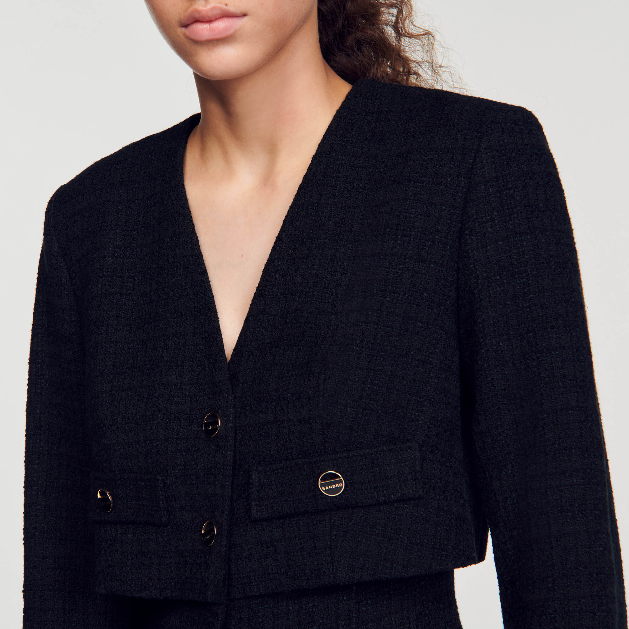 Sandro tweed cardigan store