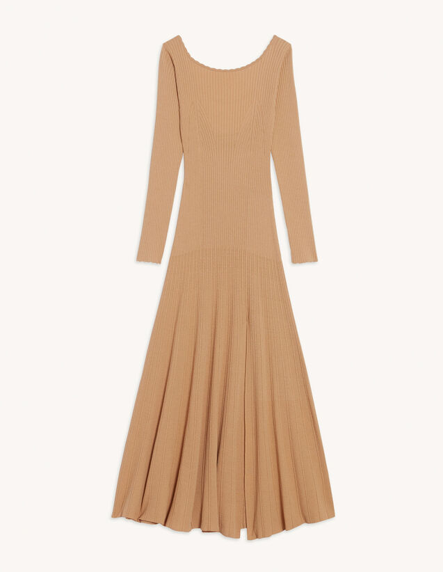 Sandro Long knit dress with chain detail. 2