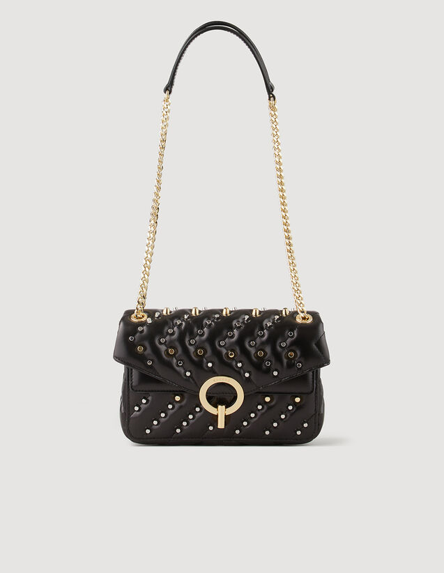 Small studded leather Yza bag Black US_Womens