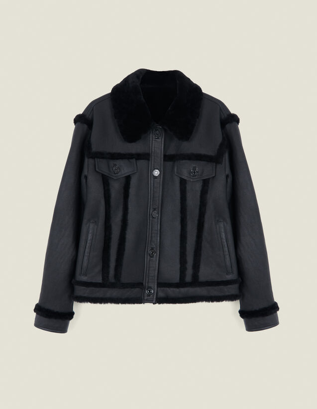 Sheepskin Jacket - Coats | Sandro Paris