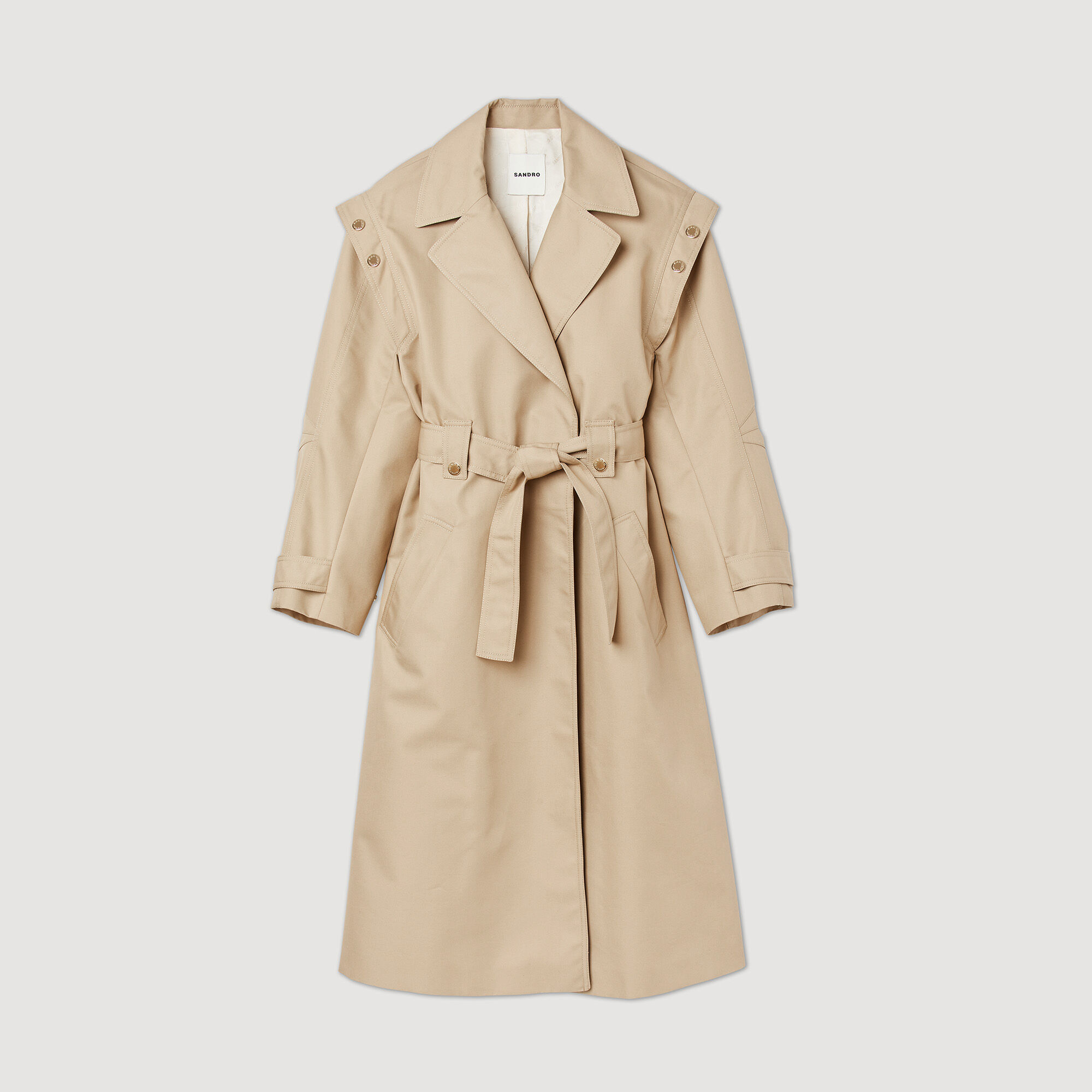 sandro belted trench coat