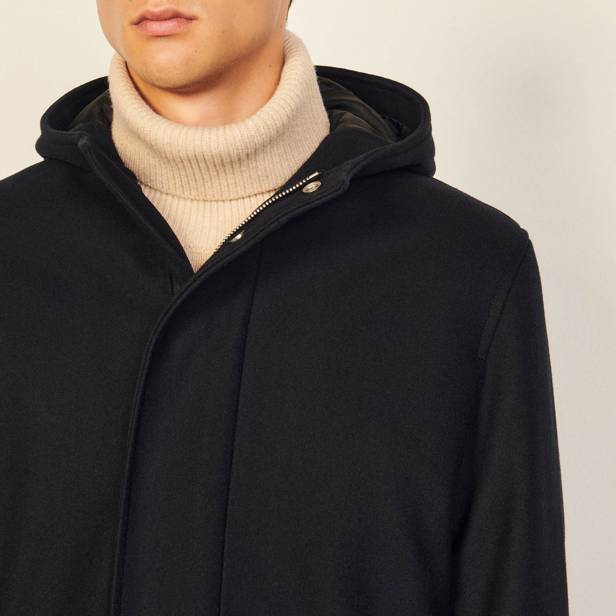 men's wool parka with hood