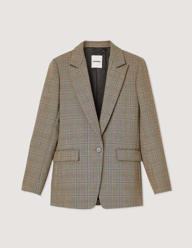 Checked tailored jacket - Jackets & Blazers | Sandro Paris