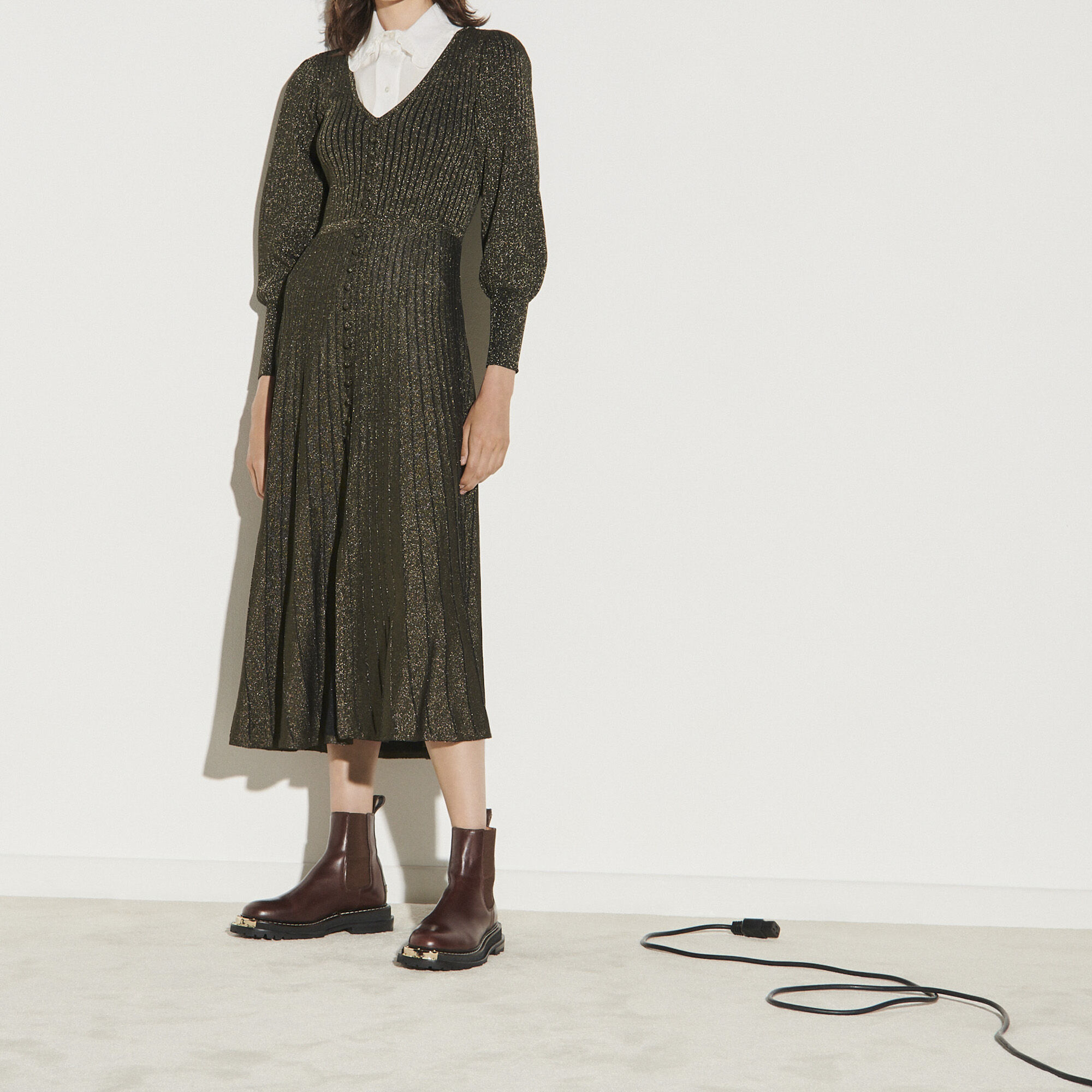long button up dress