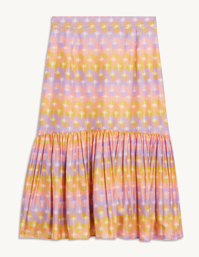 Sandro Long printed skirt Select a size and. 1