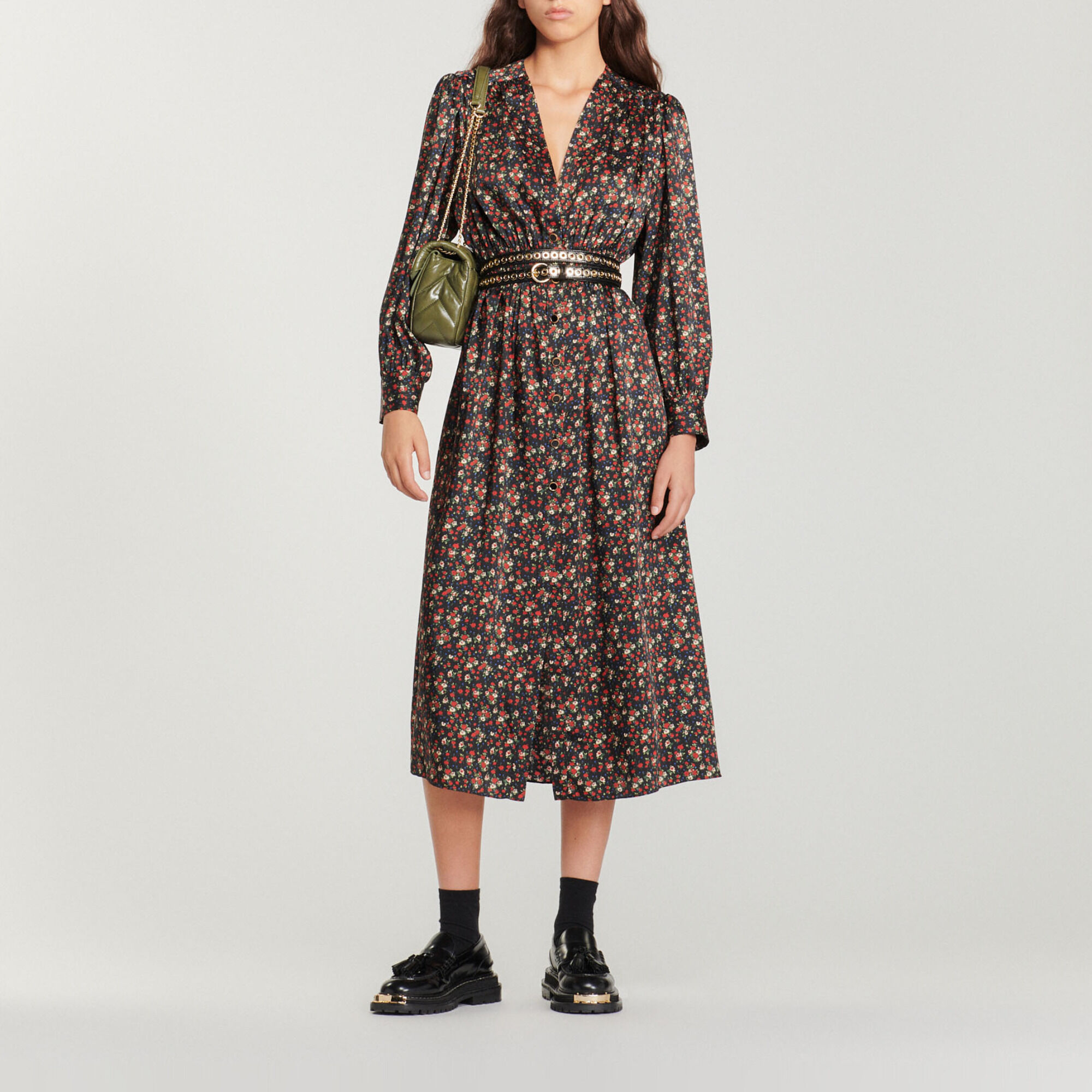 sandro long sleeve dress