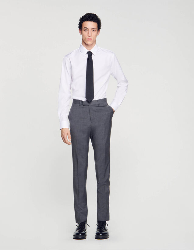 Wool suit trousers Mocked Grey US_Men