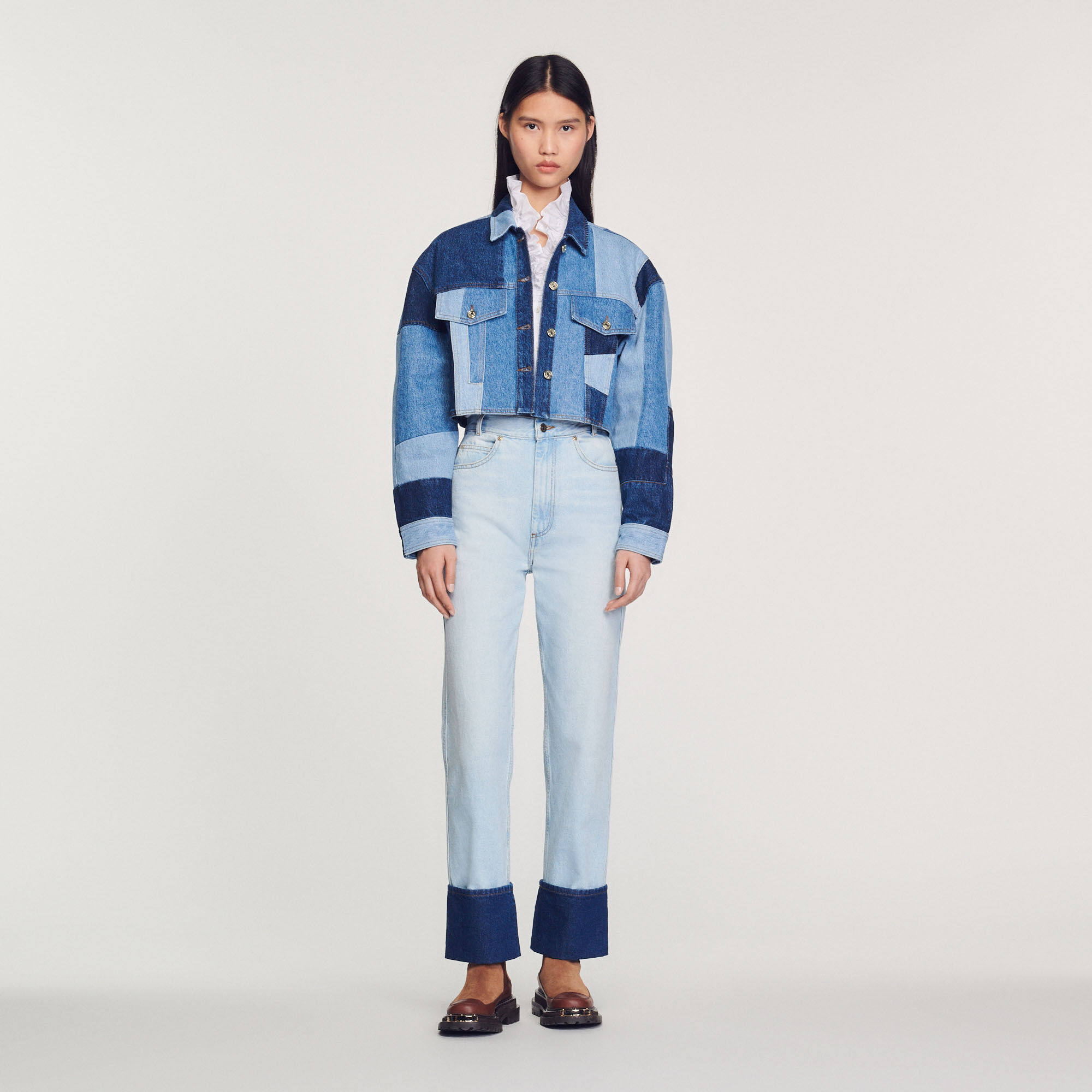 topshop cropped jean jacket