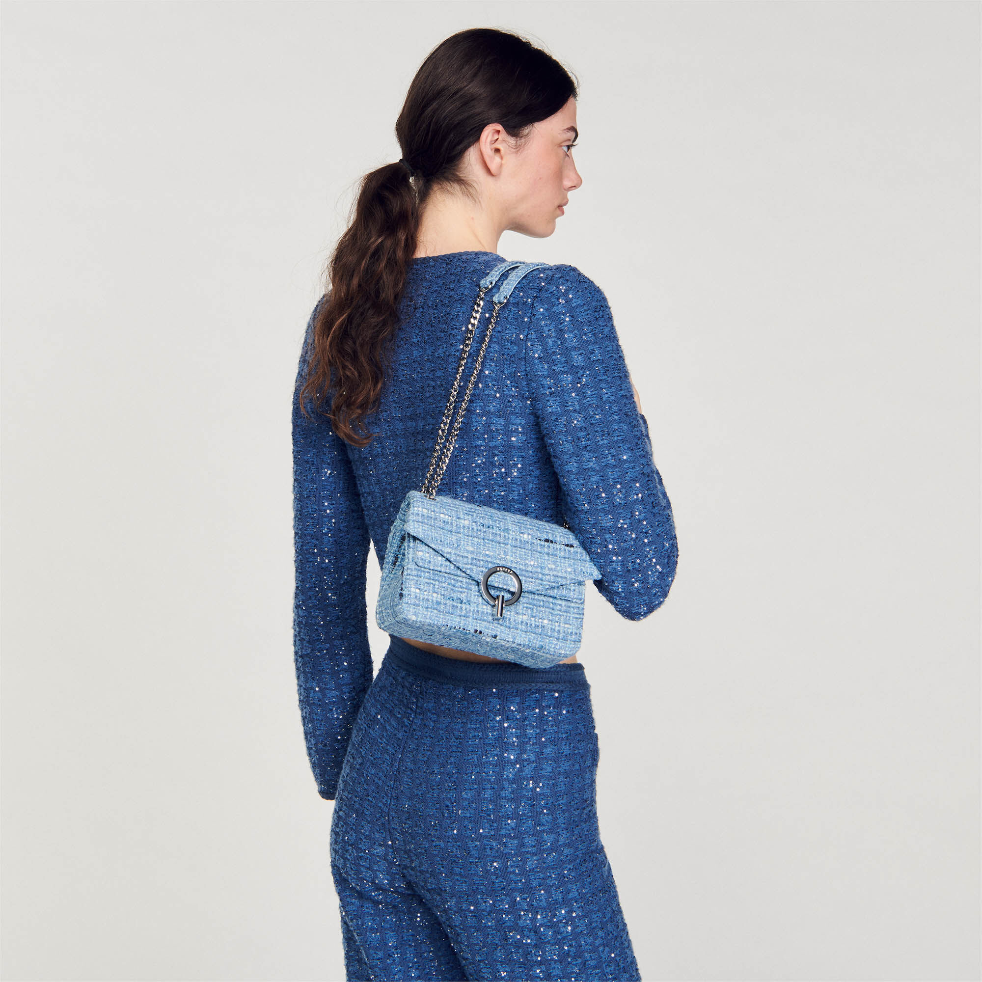 Sac top sandro bleu