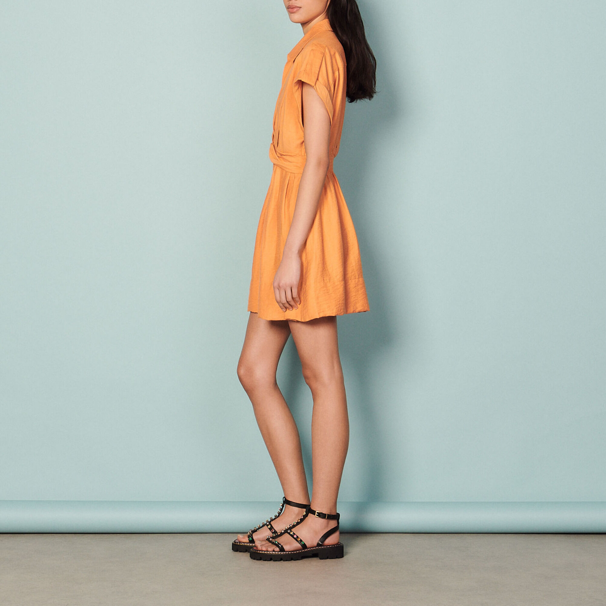 Sandro hotsell robe orange