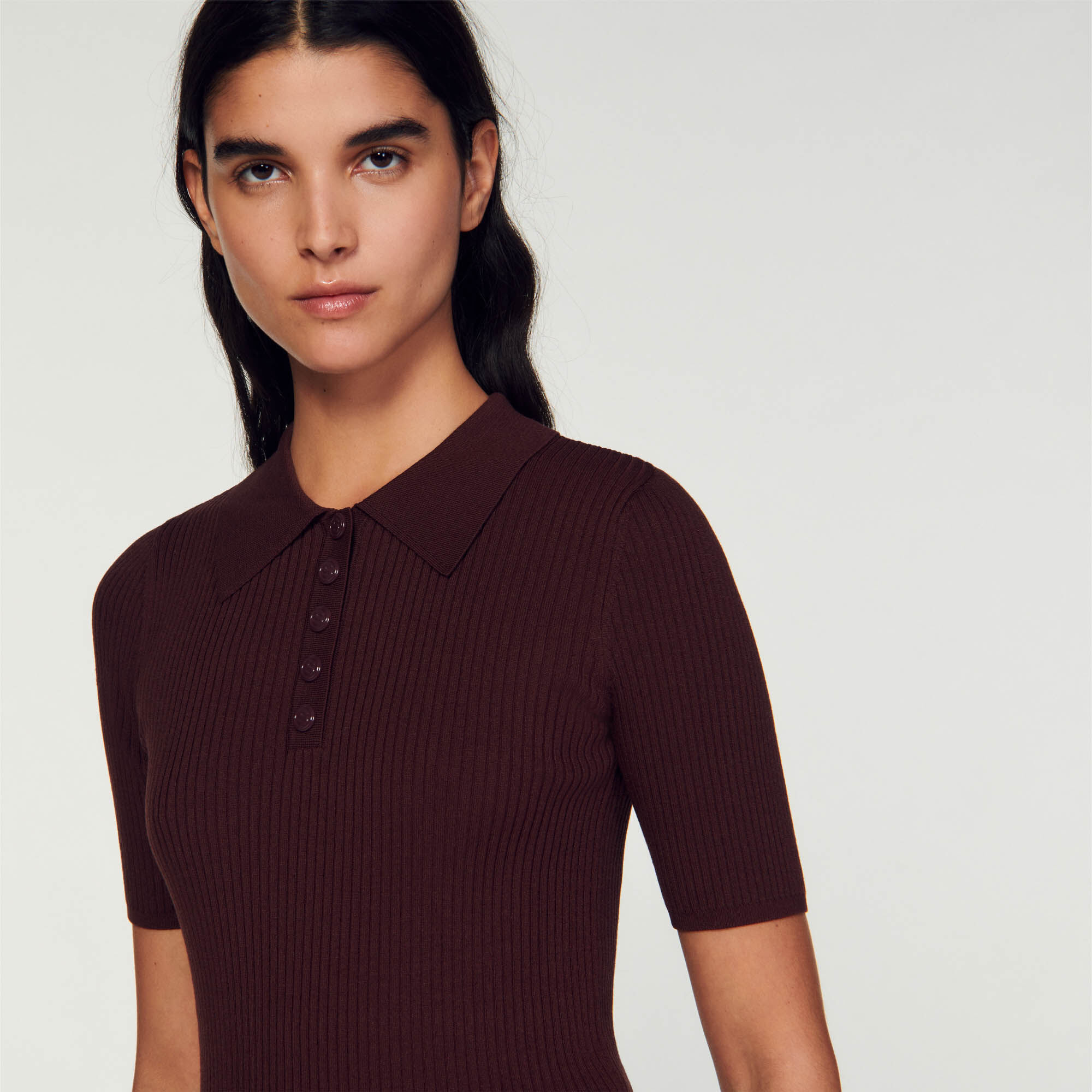 Burgundy hot sale polo neck