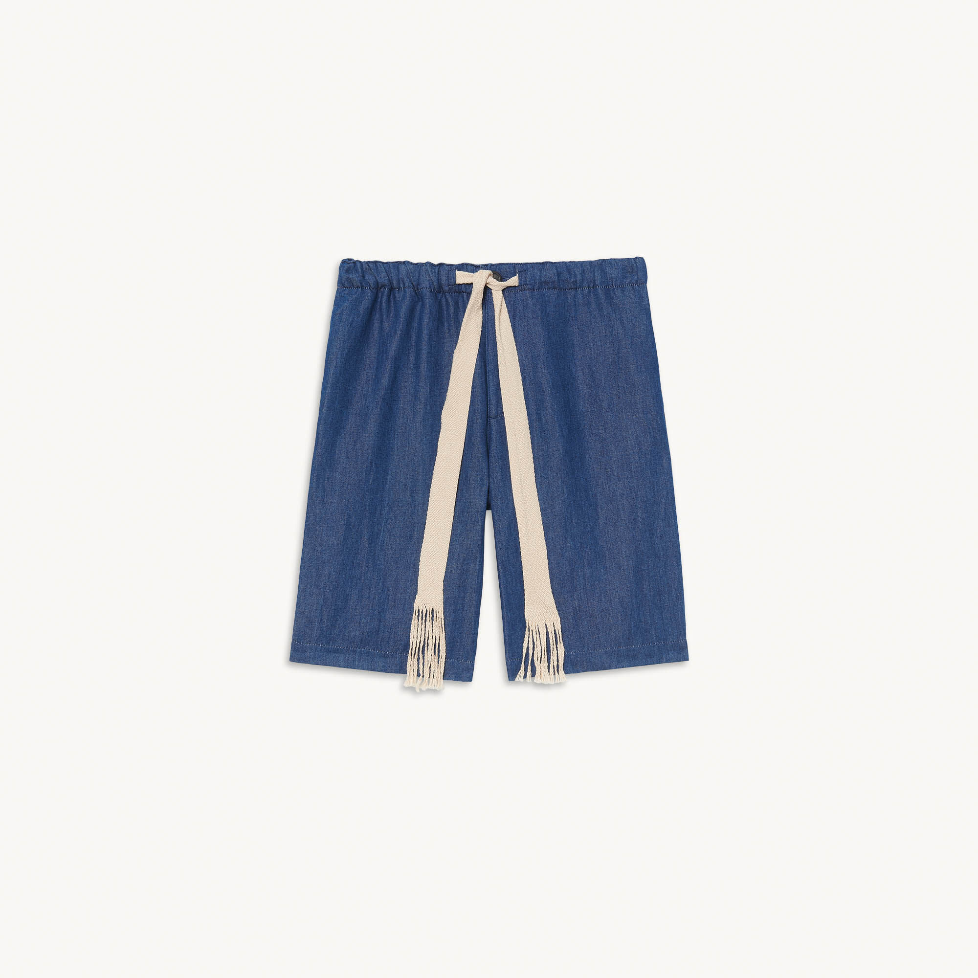 Wide chambray Bermuda shorts - Pants & Shorts | Sandro Paris