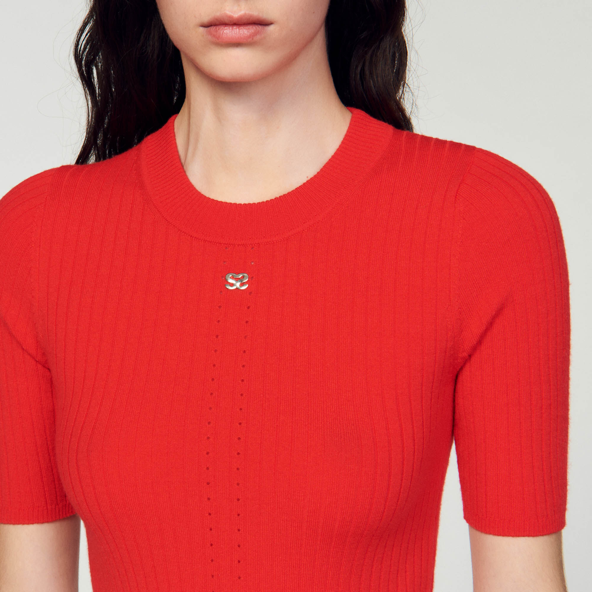 Sandro 2025 red sweater