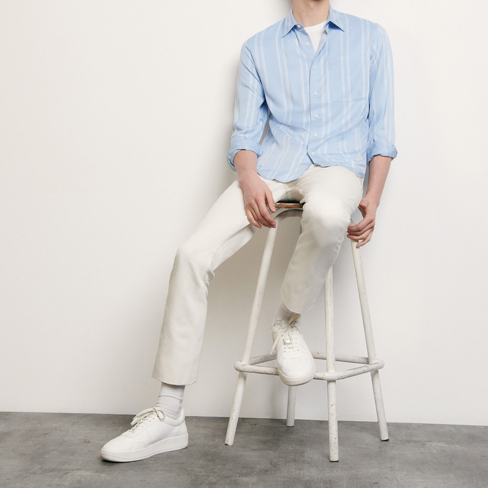 Striped flowing shirt - Shirts | Sandro Paris