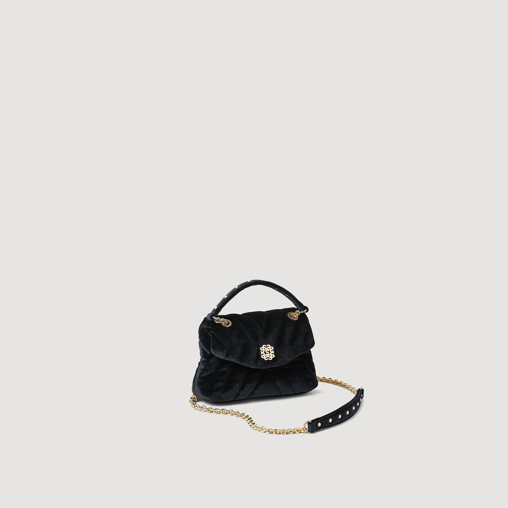 Pm Mila quilted velvet bag Bags Sandro Paris
