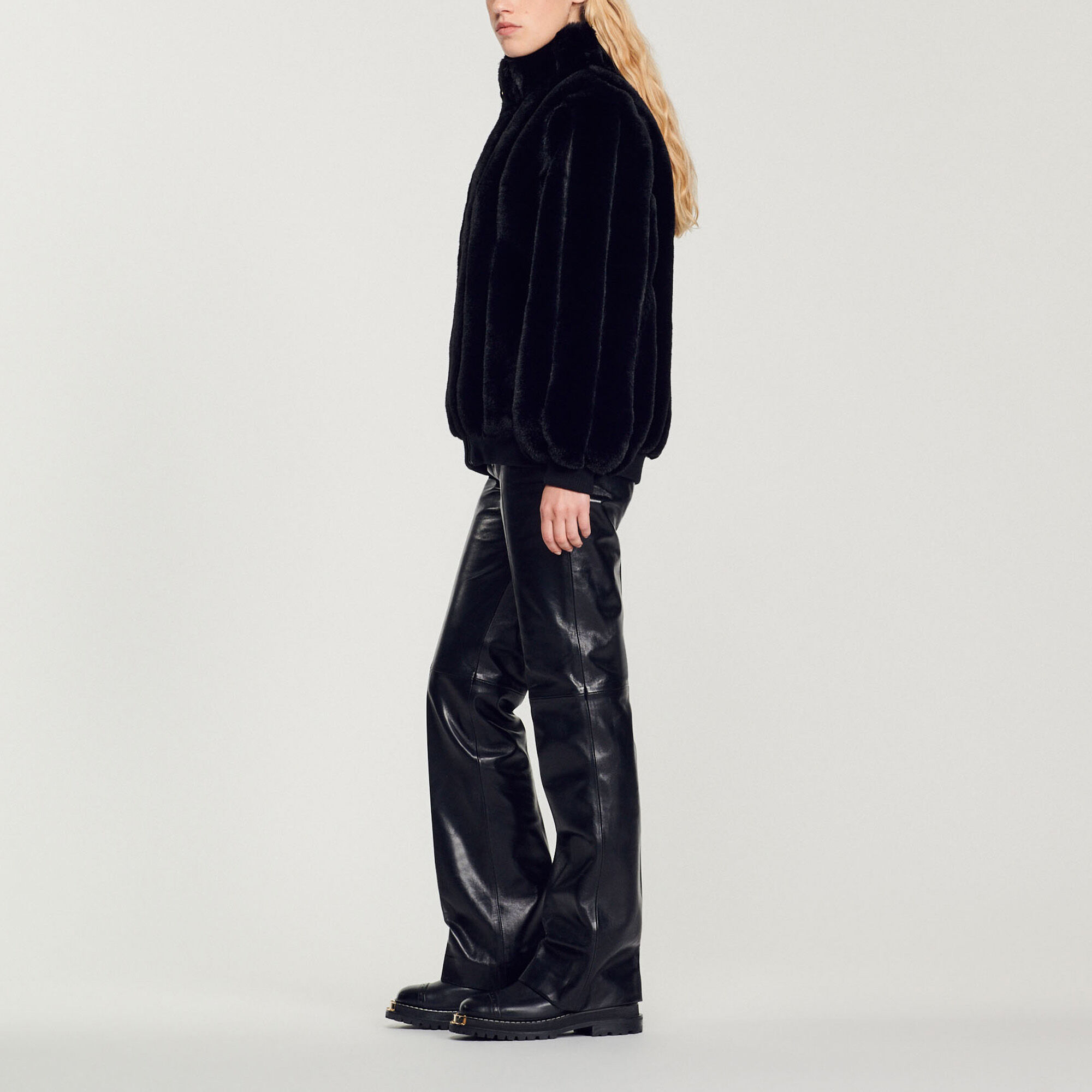 Babel Faux fur jacket Sandro Paris