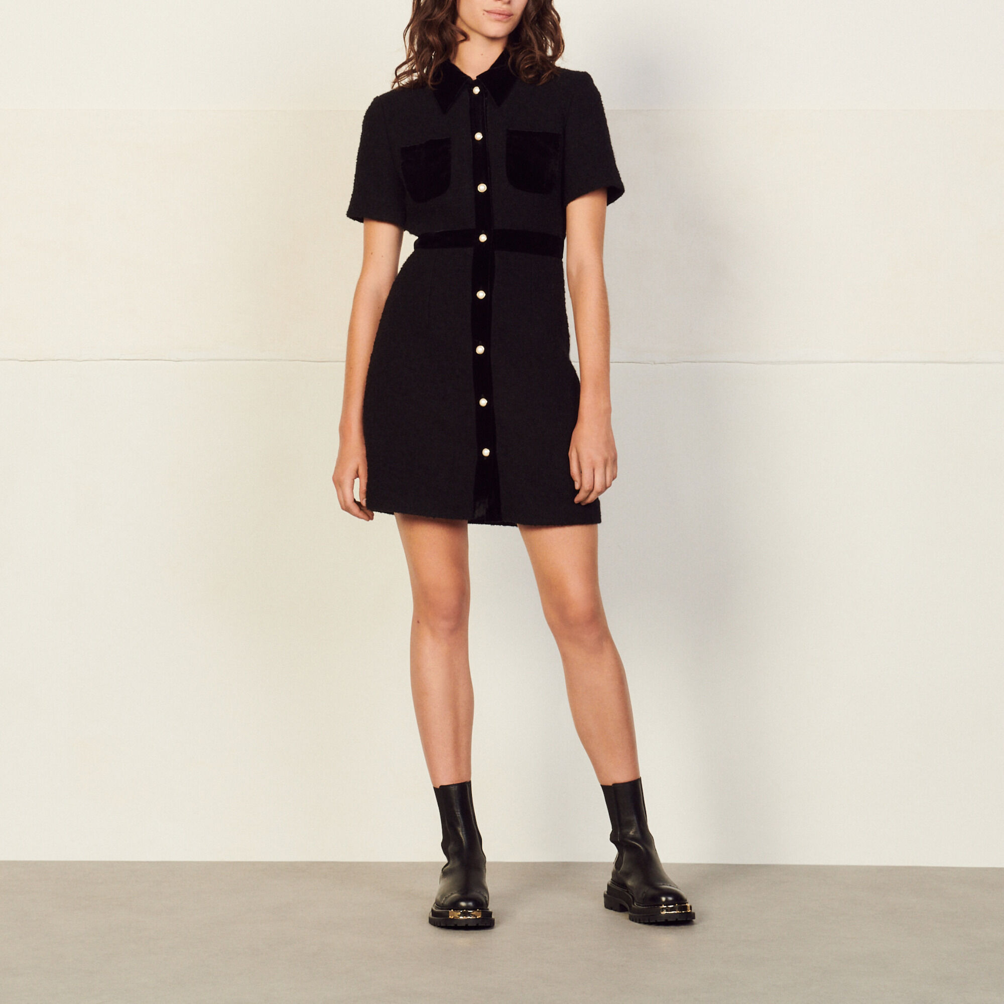 Sandro paris black dress clearance