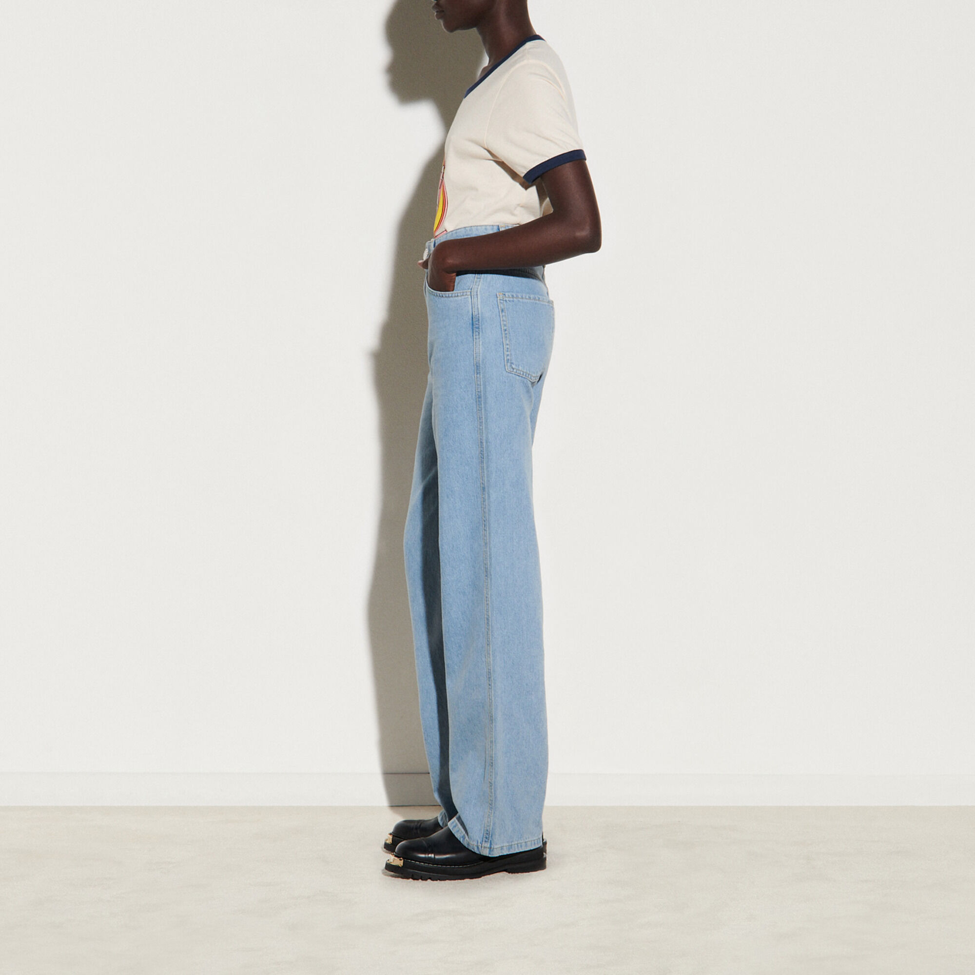Sandro wide leg jeans clearance