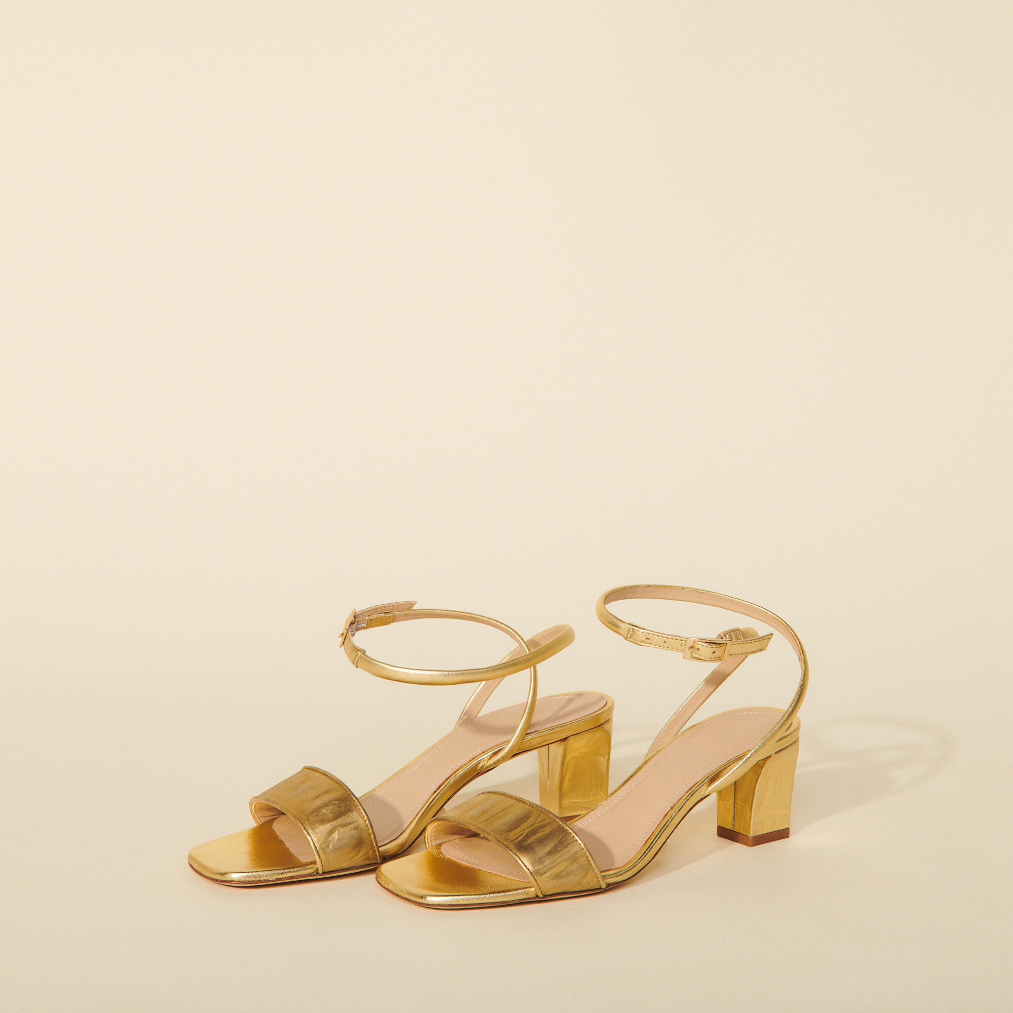 Sandro gold sandals clearance