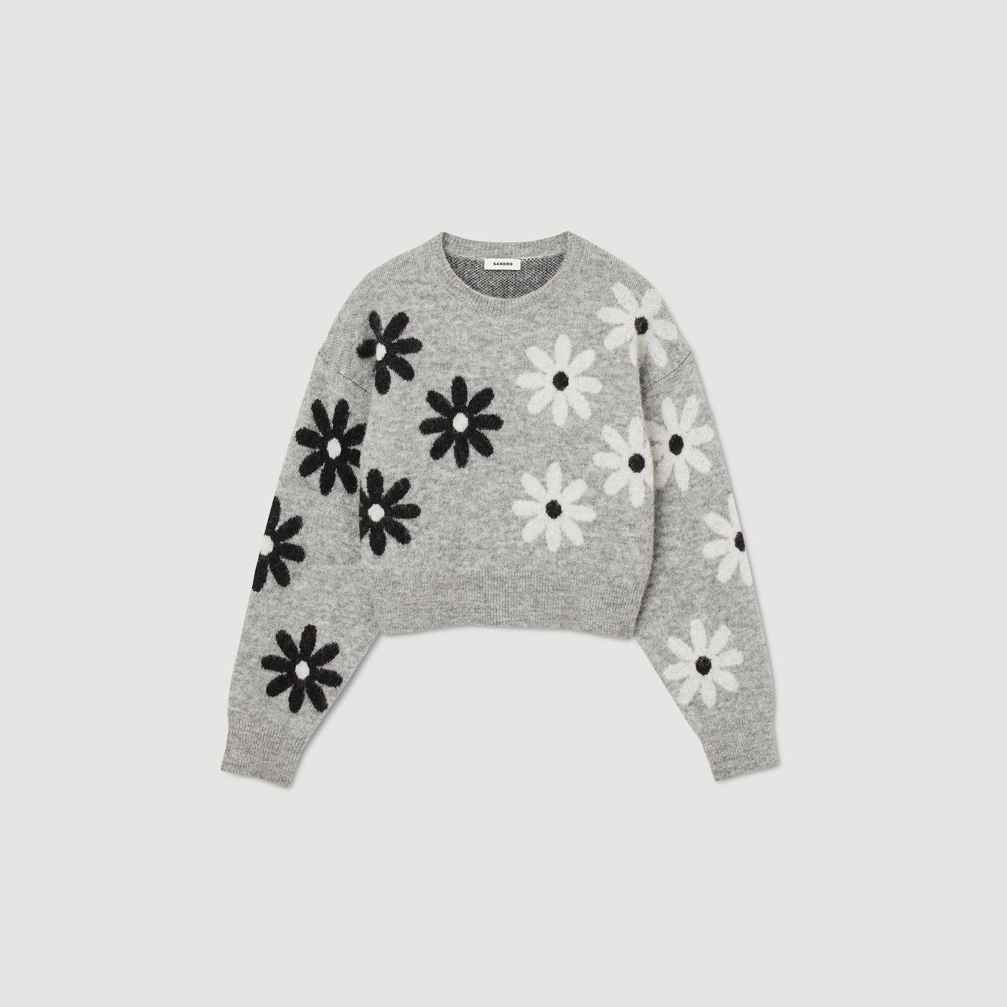 Maguy Floral knit sweater Sweaters Cardigans Sandro Paris