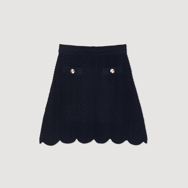 サンドロ レディース スカート Sequined Black Malmaison ボトムス Skirt Tweed