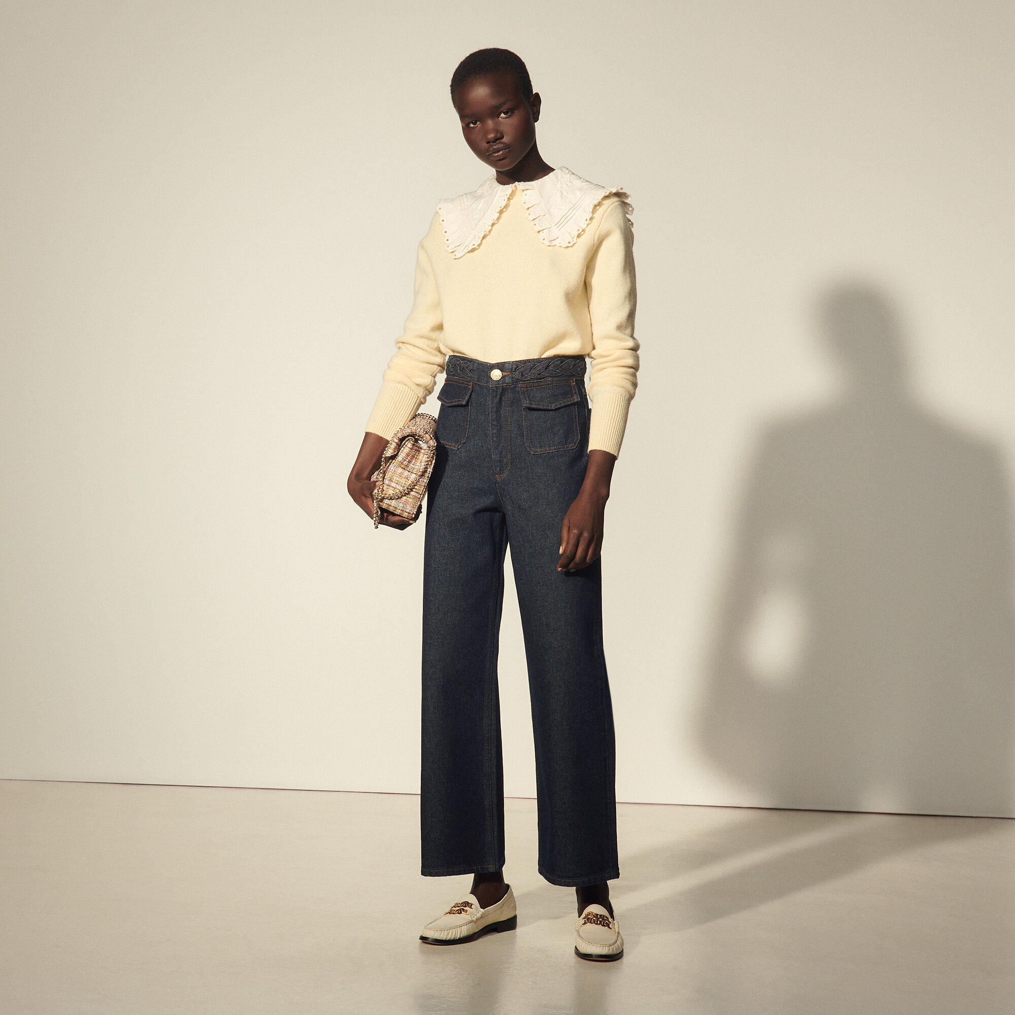 Sandro wide leg jeans clearance