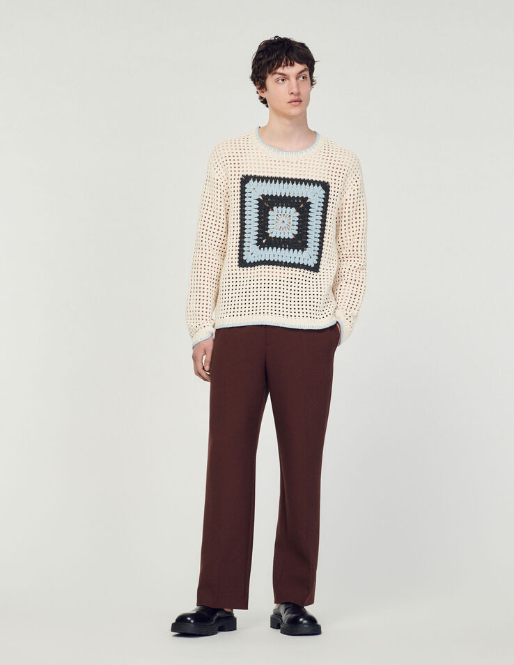 Sandro Crochet knit sweater. 1