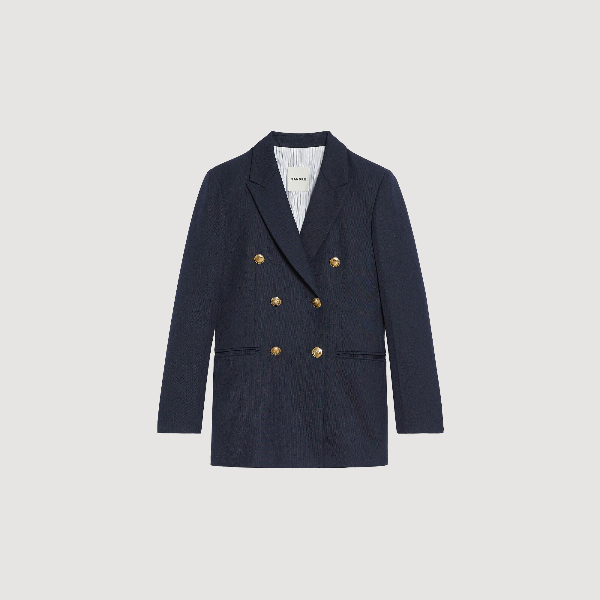 Women's double breasted navy blazer with deals gold buttons