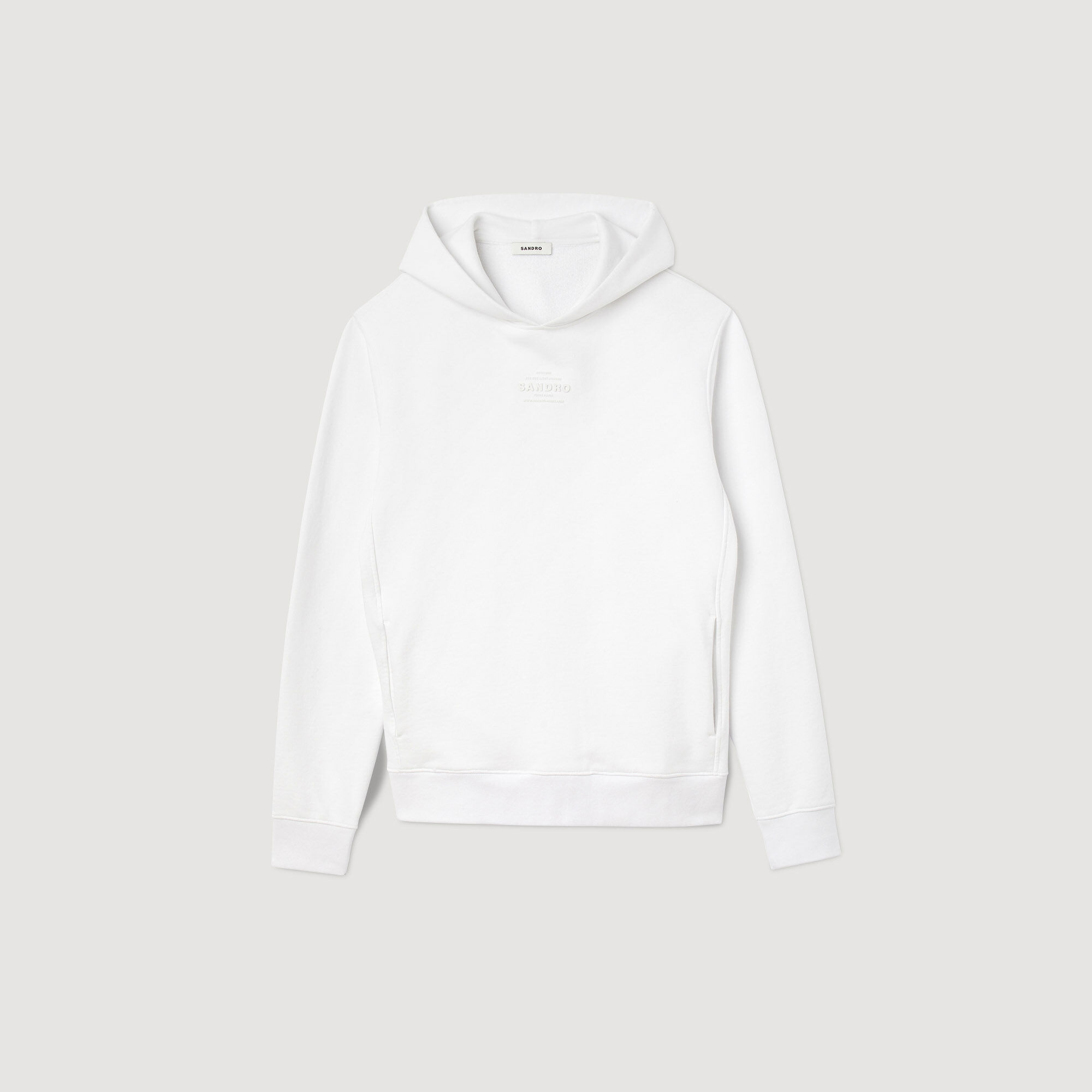 Hooded sweatshirt with rubber logo