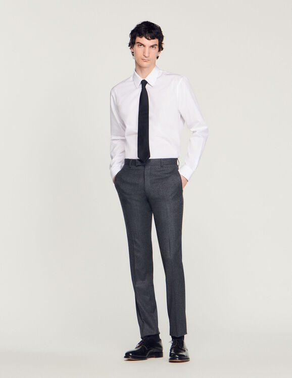 Flannel suit pants Charcoal Grey null