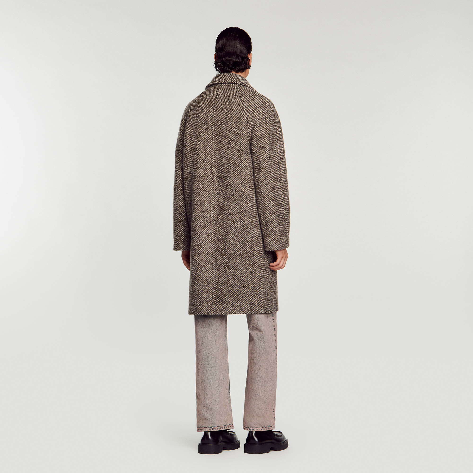 Wool Twill Wool coat - Coats | Sandro Paris