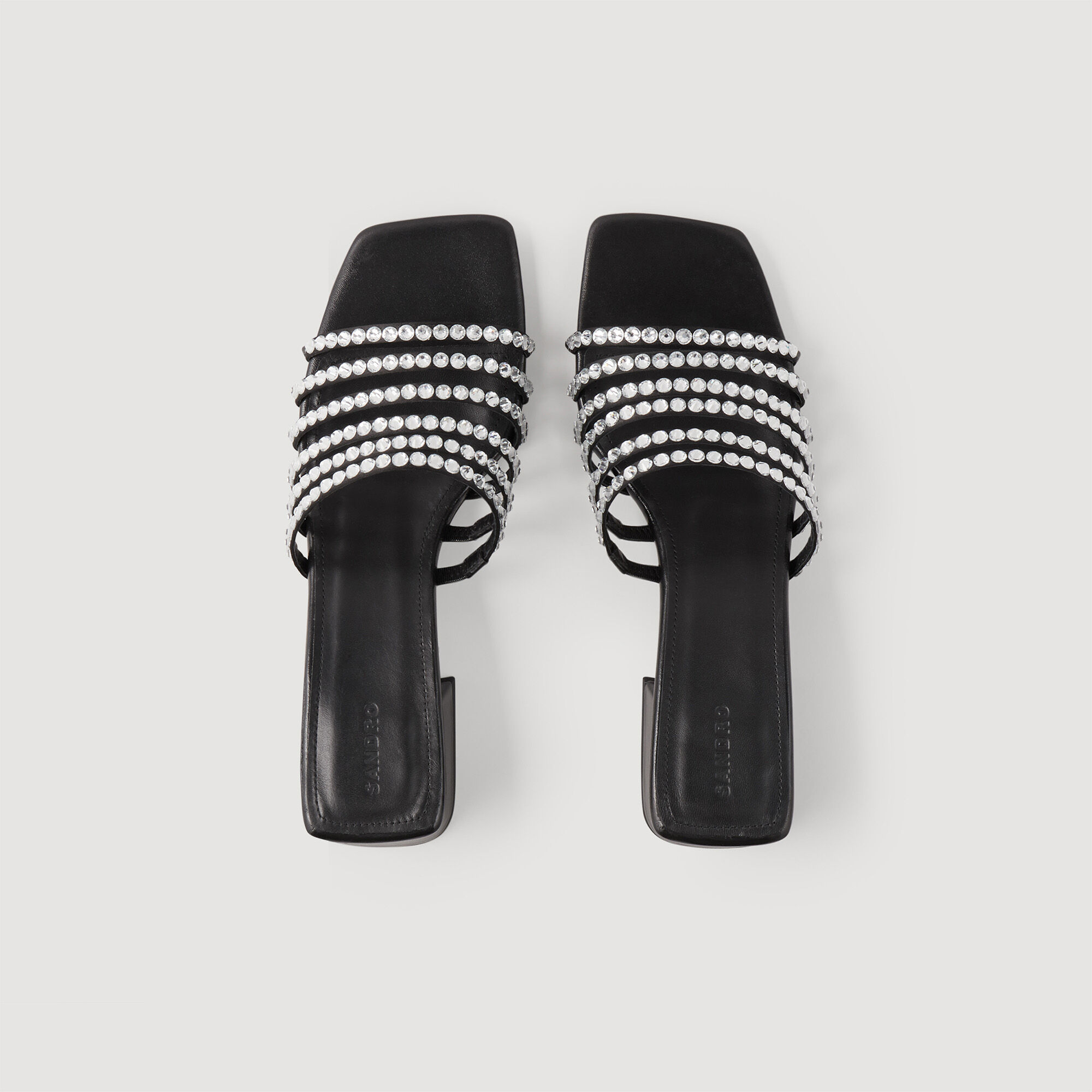 Black mule outlet sandals flat