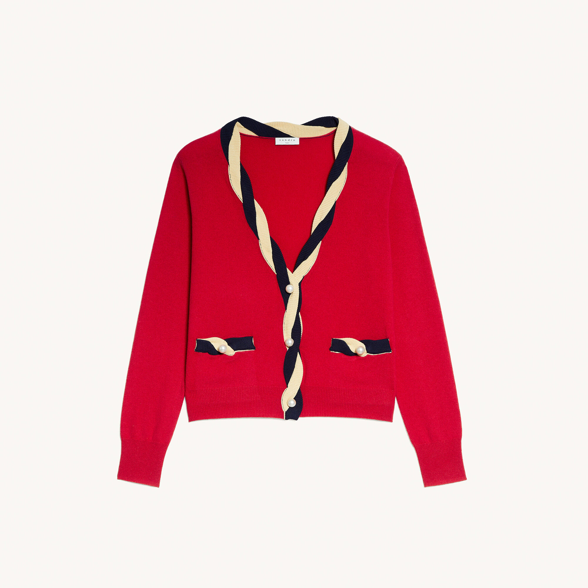 sandro checked cardigan