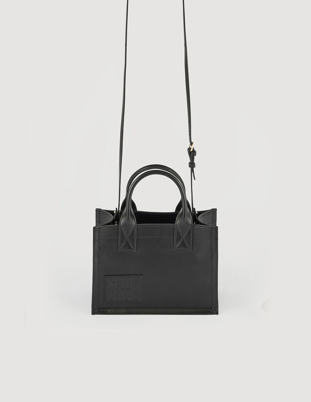 Small Kasbah tote in smooth leather Black US_Womens