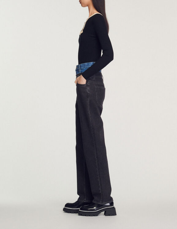 Long-sleeved bodysuit - Sweaters & Cardigans | Sandro Paris