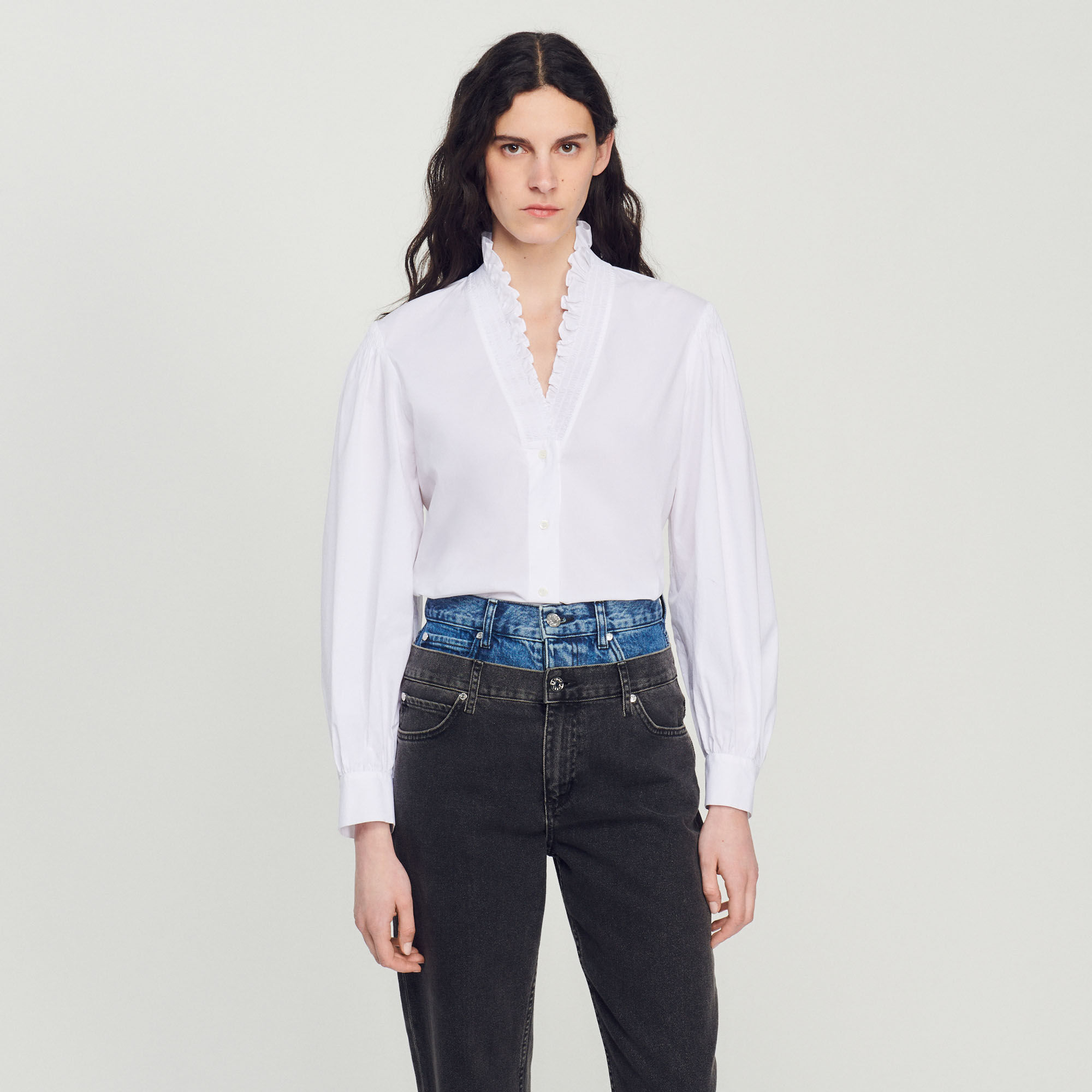 Fancy collar sales blouse